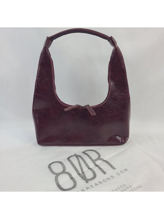 8 Other Reasons Handbags - NEW 8 Other Reasons Burgundy Faux Leather Mini Shoulder Bag With Dust Bag